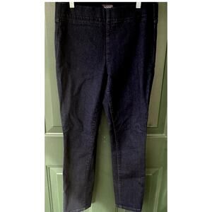 NYDJ Sz 6 Dark Rinse Alina Pull On Jeans Jeggings Skinny Ankle Deep Indigo Blue